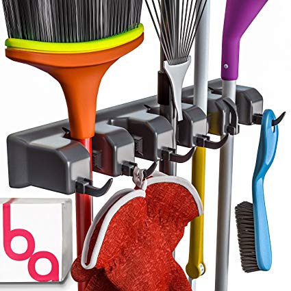 Broom Holder and Garden Tool Organizer